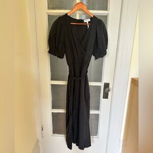 Apiece Apart Black Puff-Sleeve Jumpsuit